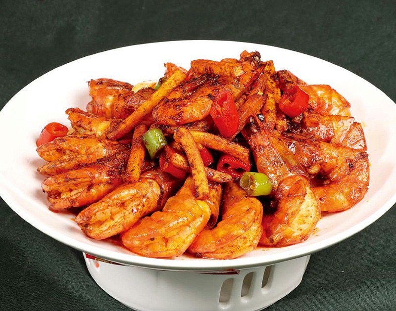 干锅香辣漂亮虾