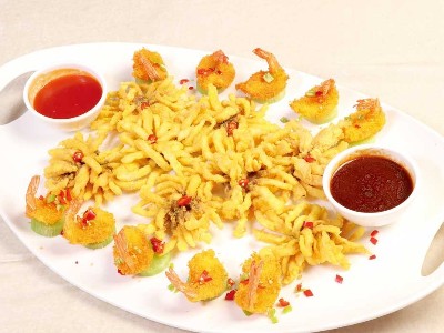 大厨四宝香辣风味干锅酱应用-双味凤尾虾