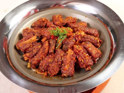 大厨四宝香辣干锅酱应用-莲藕排骨